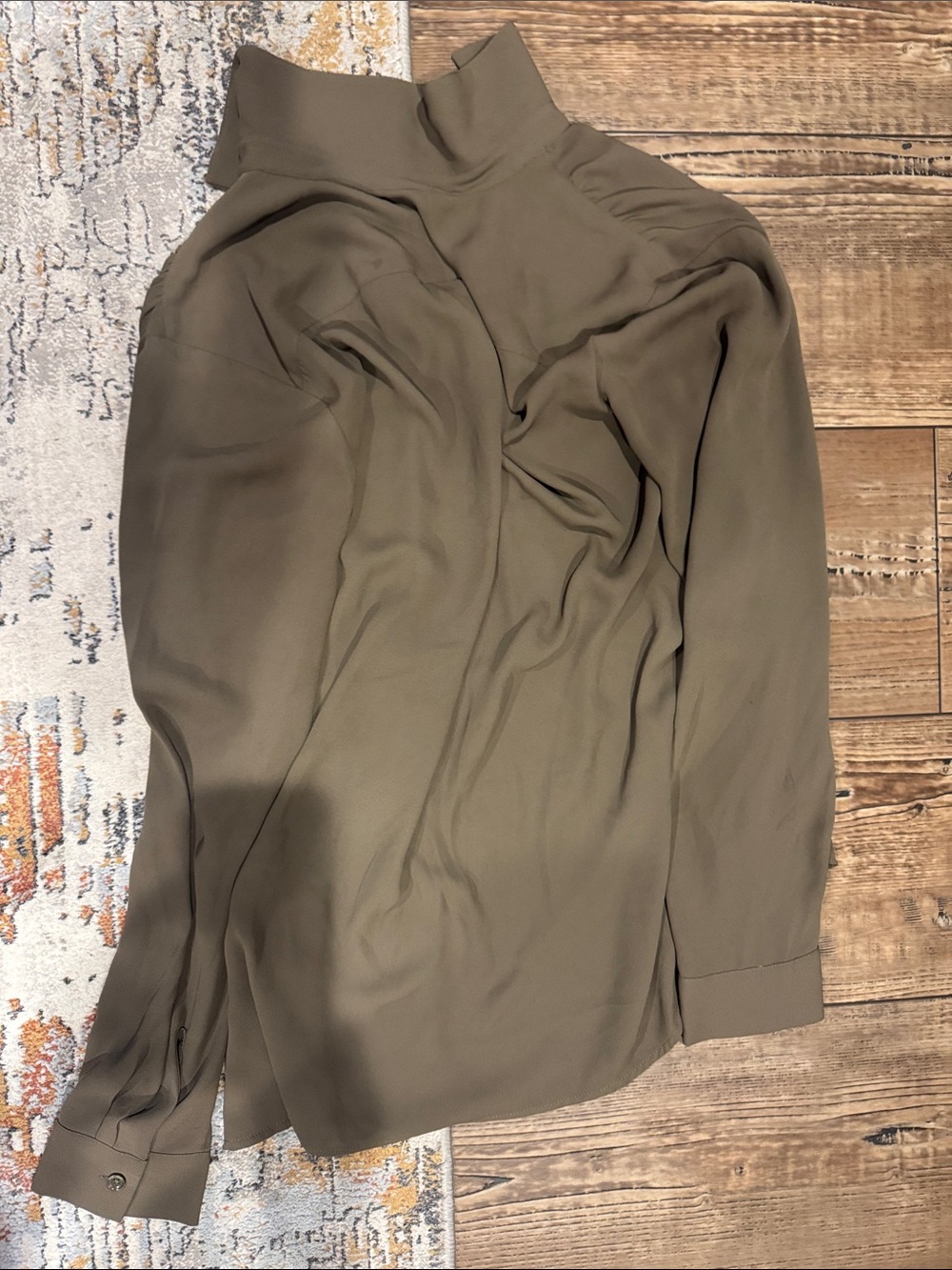 Partial Button-Front Utility Blouse - Picture 2 of 2